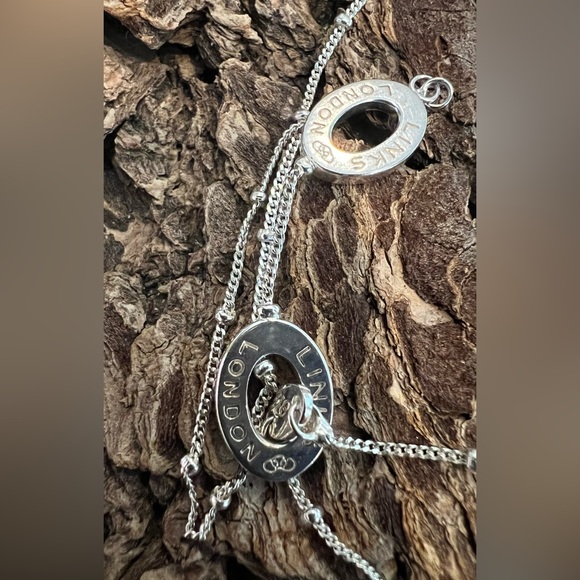 Authentic Links of London Necklace Tassel Chain Balls Bead Ball 18.5” Adjustable - Picture 7 of 16